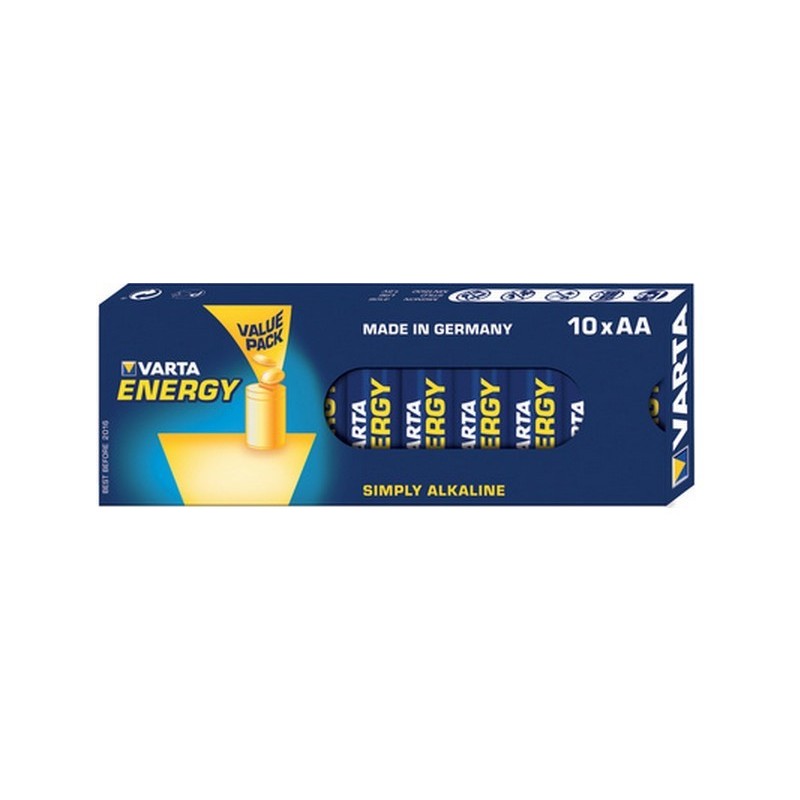 VARTA Energy Batterie Mignon AA LR6 10er Retail Box 04106229410